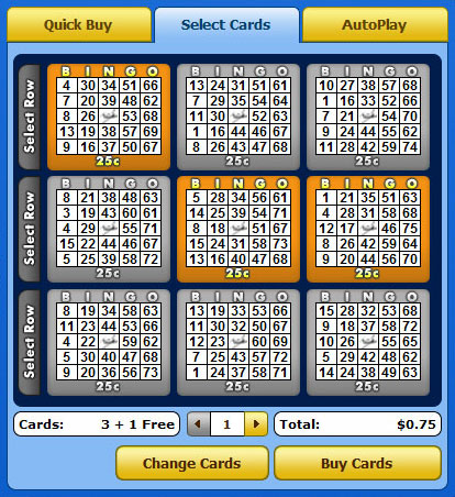 selecting jet bingo 75 ball bingo cards