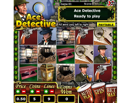 jet bingo ace detective 5 reel online slots game