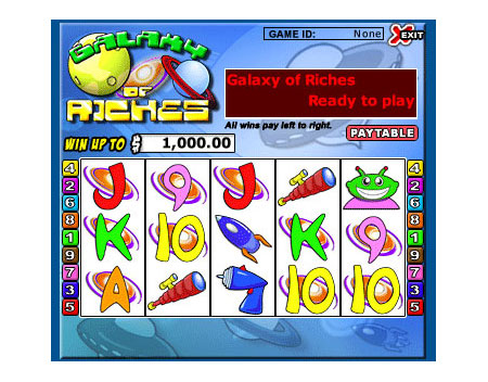 jet bingo galaxy of riches 5 reel online slots game