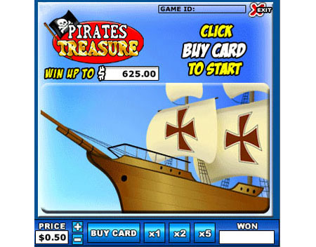 jet bingo pirates treasure online instant win game