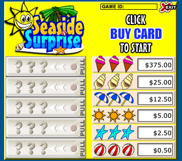 jet bingo seaside surprise pull tabs online instant win game