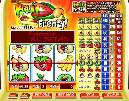 jet bingo fruit frenzy 3 reel online slots game