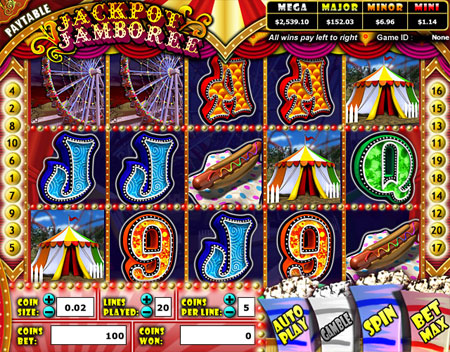 jet bingo jackpot jamboree 5 reel online slots game